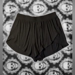 SMALL active stretchy, comfy, movable black flowy off brand lululemon shorts!